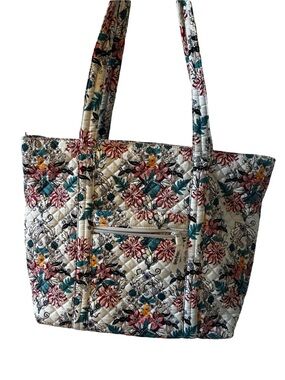 Harry Potter Vera Bradley Quilted Floral Tote in Cream with Pink & Teal Accentsy